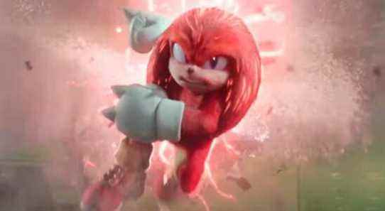 Knuckles jumps in Sonic 2