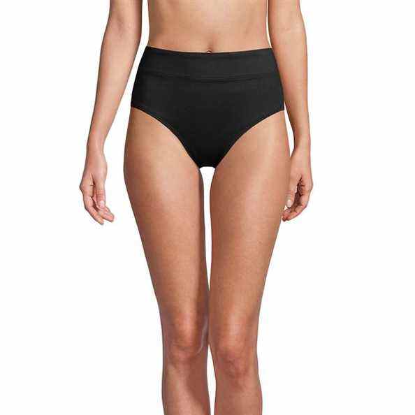 Lands' End Bas de bikini taille haute résistant au chlore pour femme