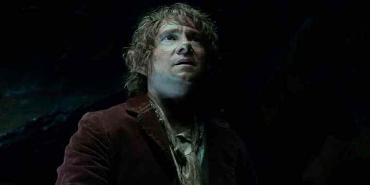 Martin Freeman as Bilbo Baggins underground in Peter Jackson's first The Hobbit movie