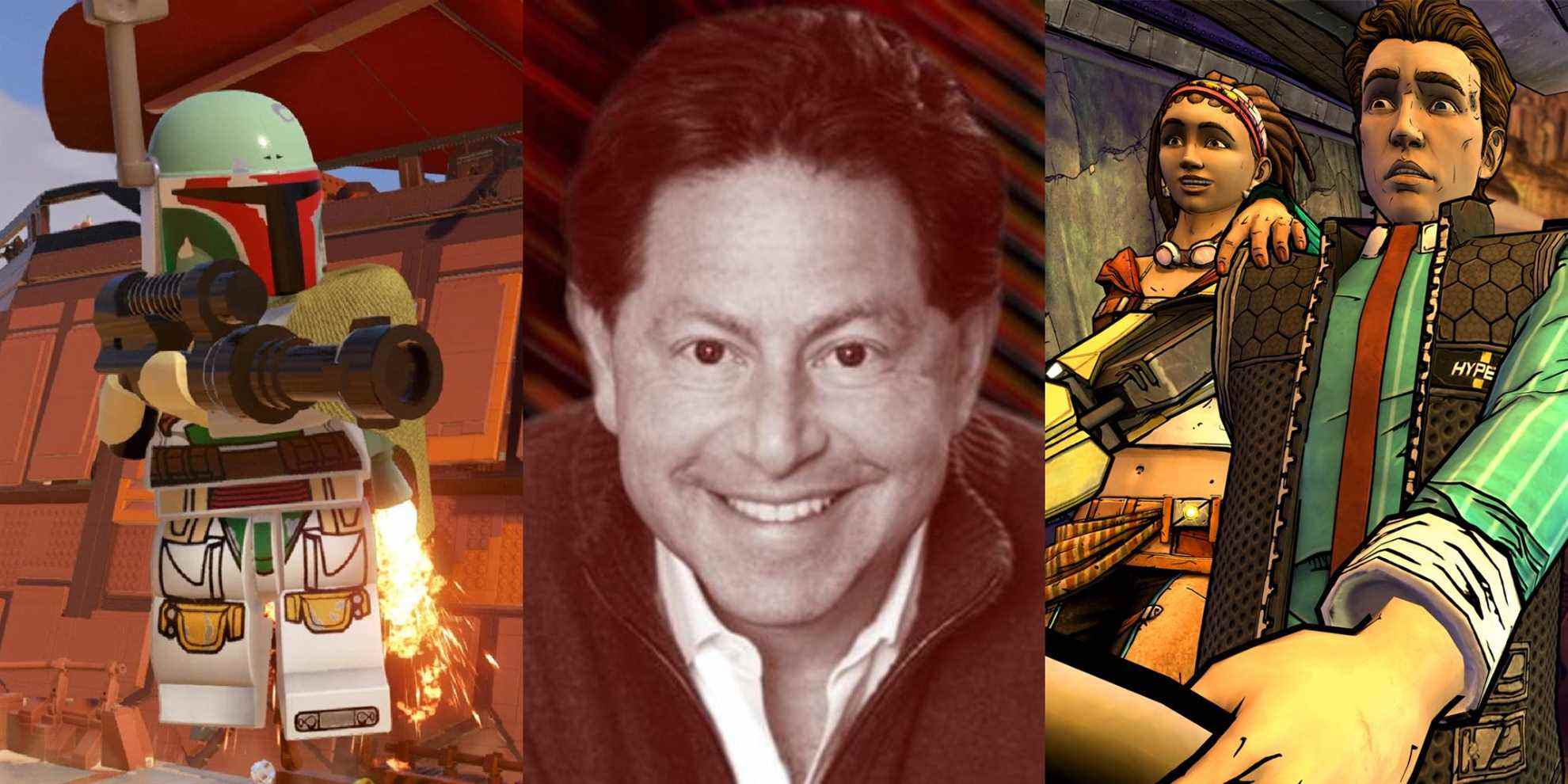 Boba Fett, Bobby Kotick, and Rhys from Tales From The Borderlands