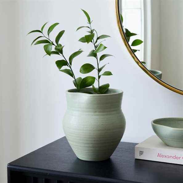 Vase en céramique sauge West Elm (moyen)