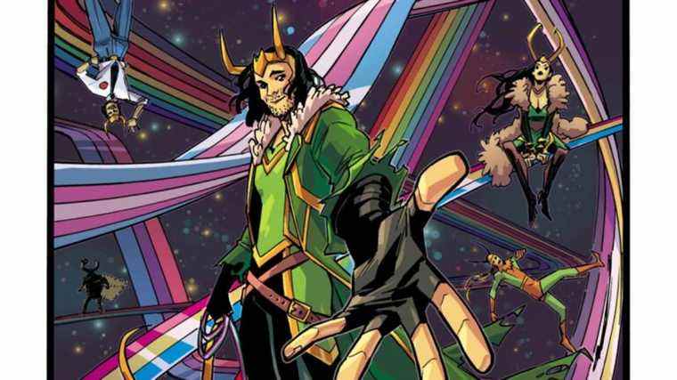 La variante Lokis présentée sur la couverture de la variante de célébration LGBTQI+ de Marvel’s Voices – Pride 2022