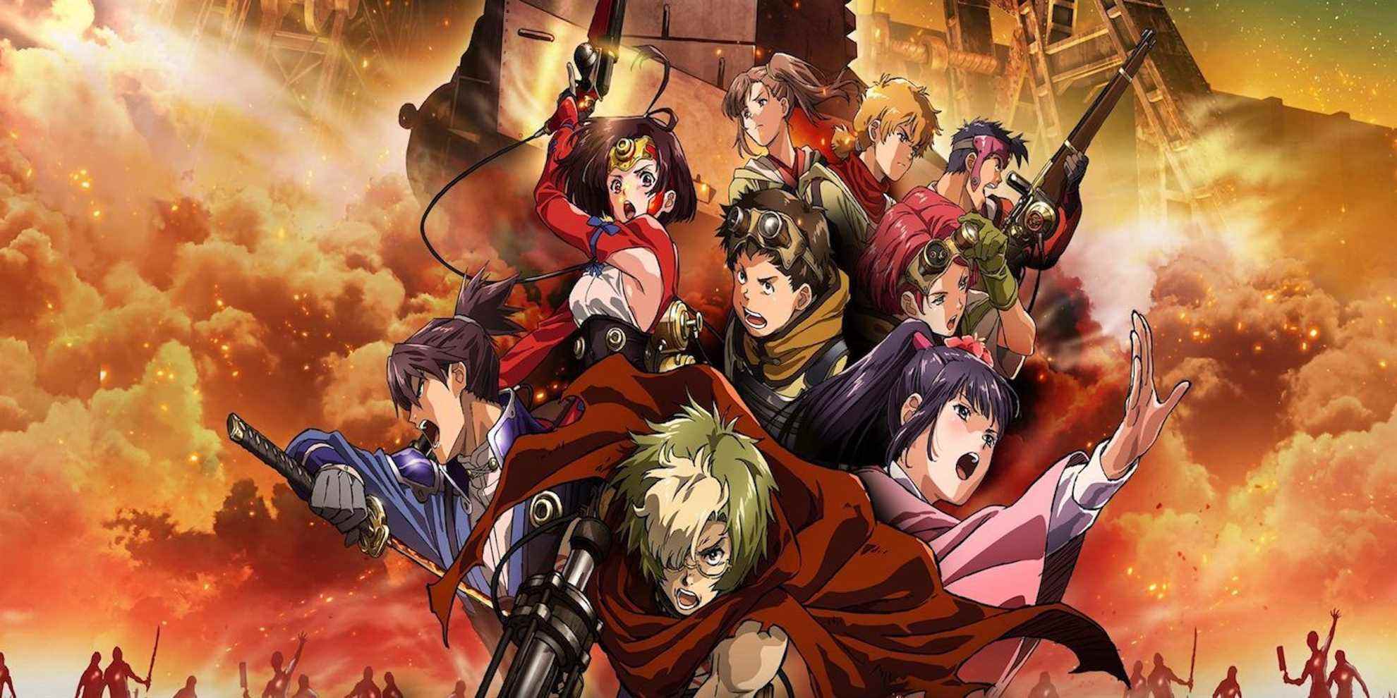 Art promotionnel mettant en vedette des personnages de Kabaneri Of The Iron Fortress