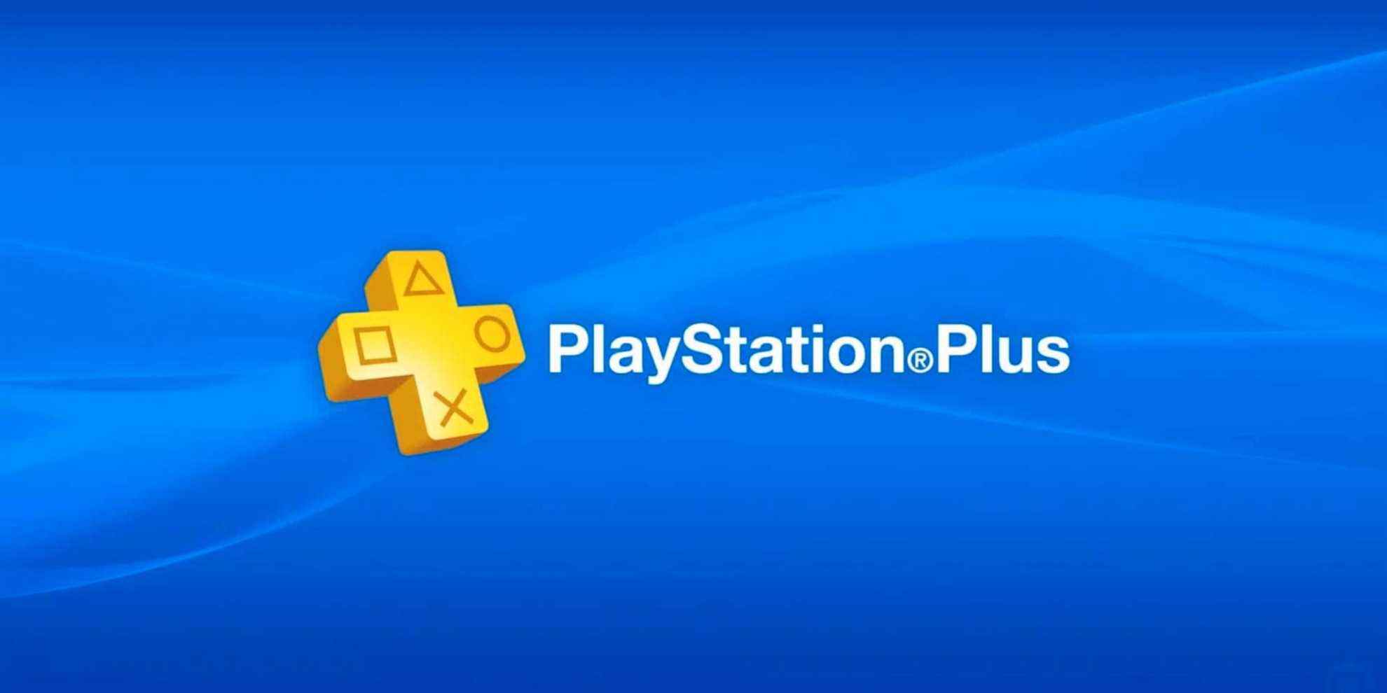 PS Plus logo with blue background