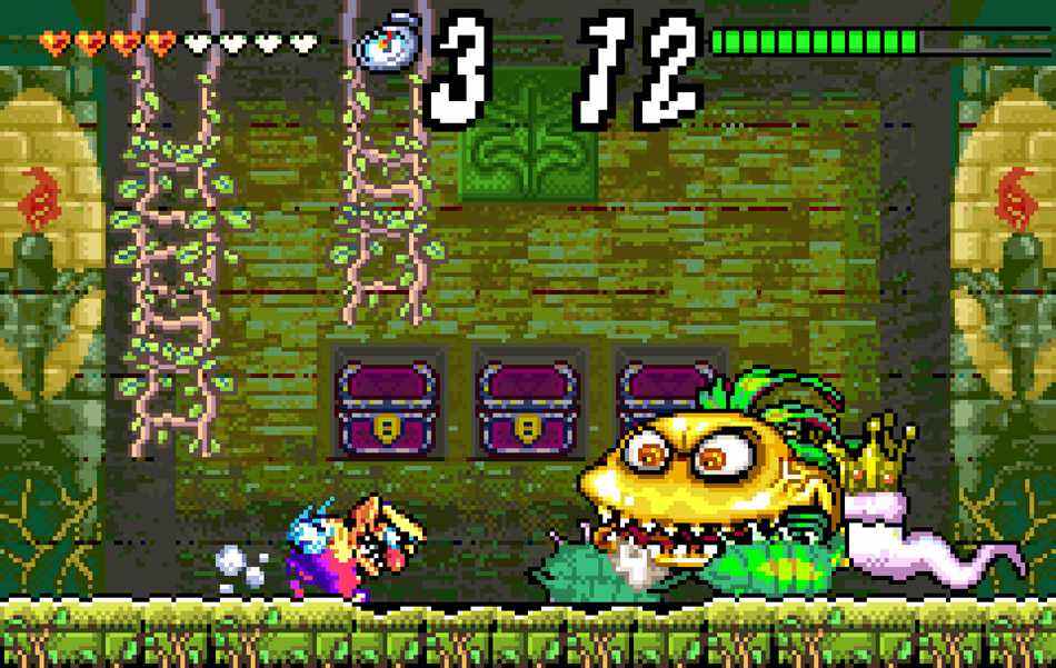 Capture d'écran du boss Cractus de Wario Land 4