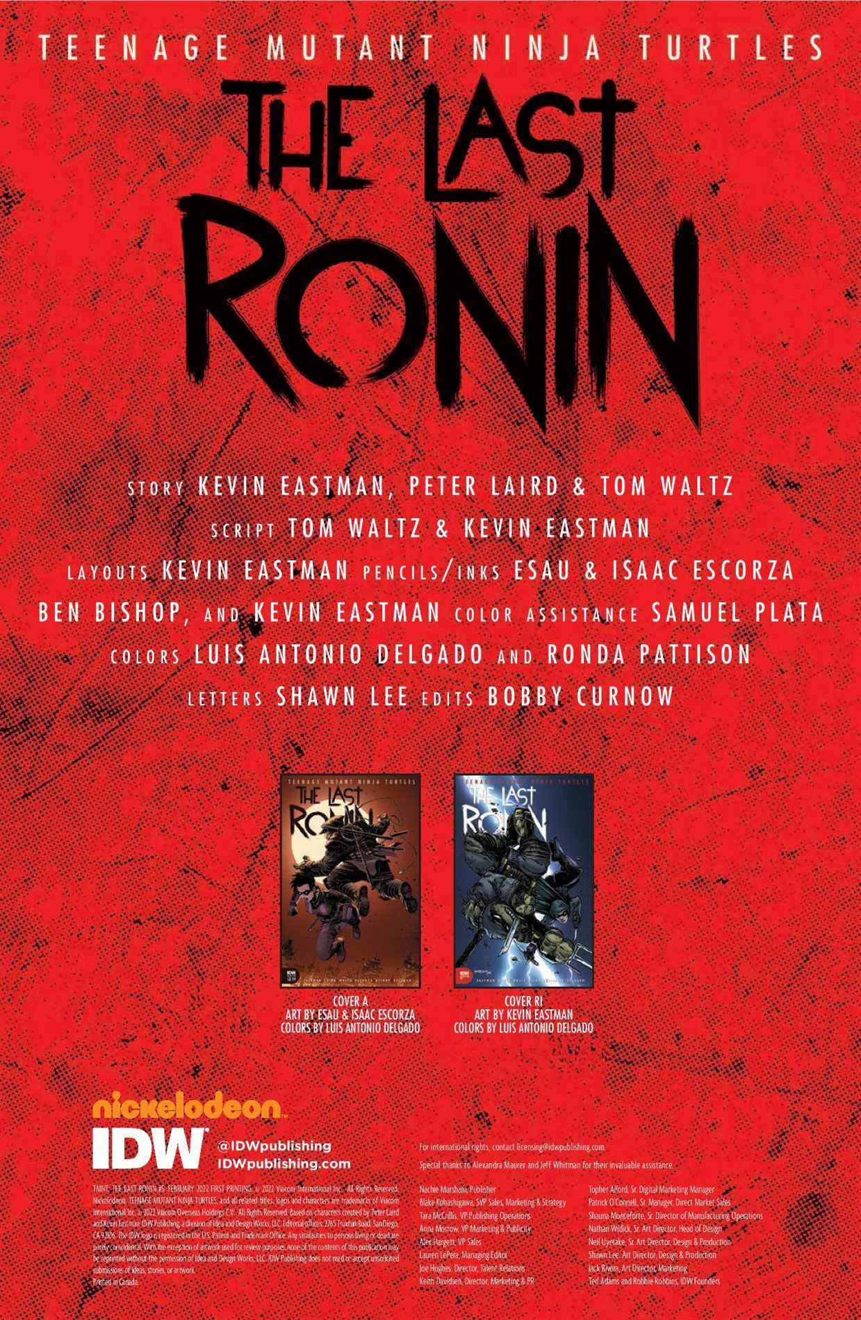 TMNT : Le Dernier Ronin #5