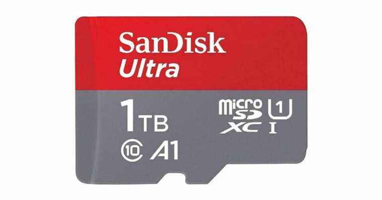 Économisez 75 $ sur la carte MicroSD SanDisk Ultra de 1 To