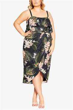 Robe mi-longue City Chic tendance Bahamas de grande taille