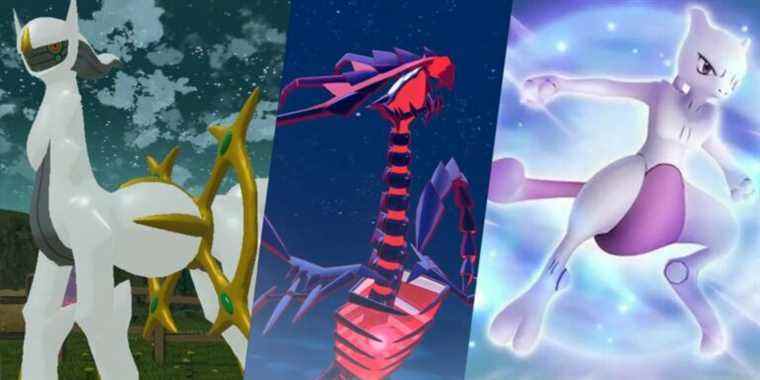 pokemon games legendary pokemon trainers catch battle deities mythical monsters force of nature arceus mewtwo eternatus