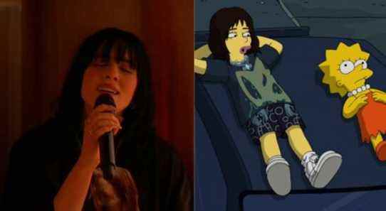 Le court métrage Simpsons de Billie Eilish se moque de la chanteuse qui avale des araignées et change fréquemment de cheveux