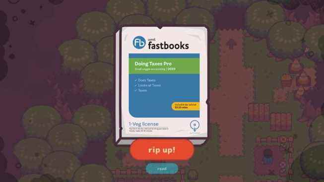 Fastbooks de Turnip Boy commet une évasion fiscale