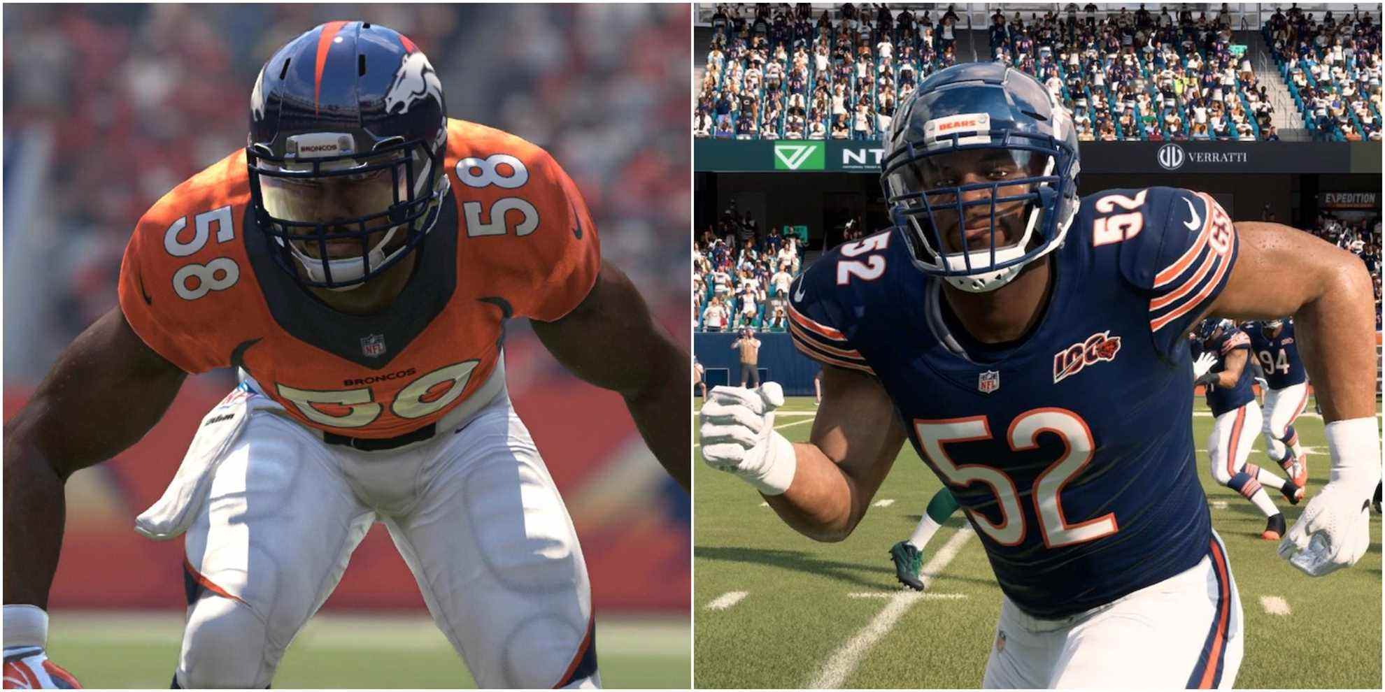 Madden NFL 22 Top Rated LBs Collage Von Miller And Khalil Mack