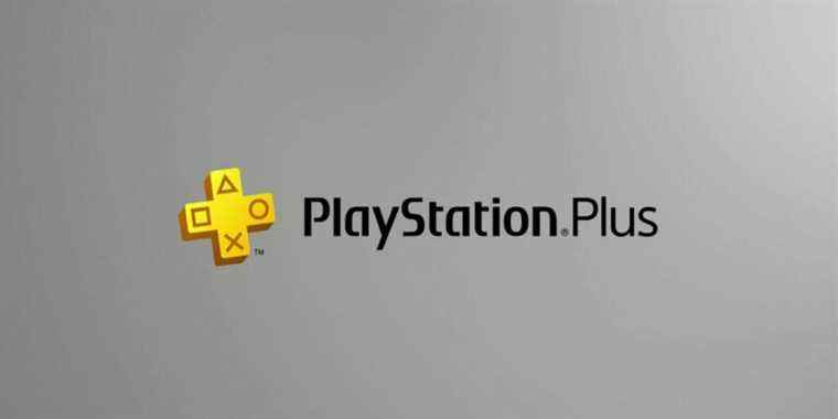 playstation plus logo grey background