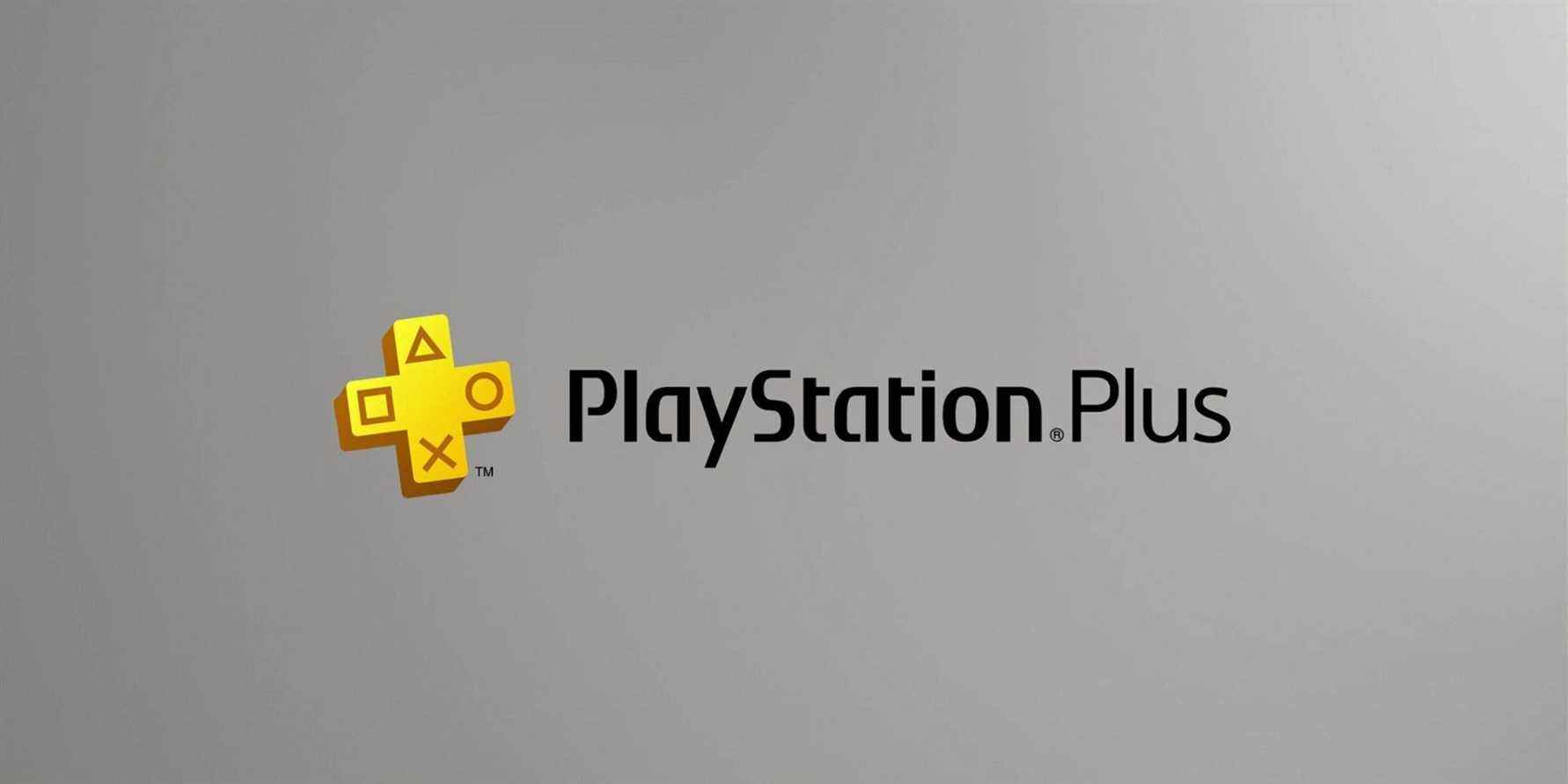 playstation plus logo grey background