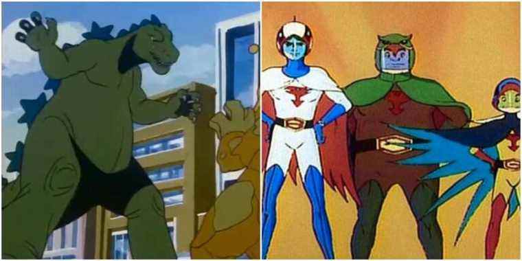 godzilla battle of the planets split image