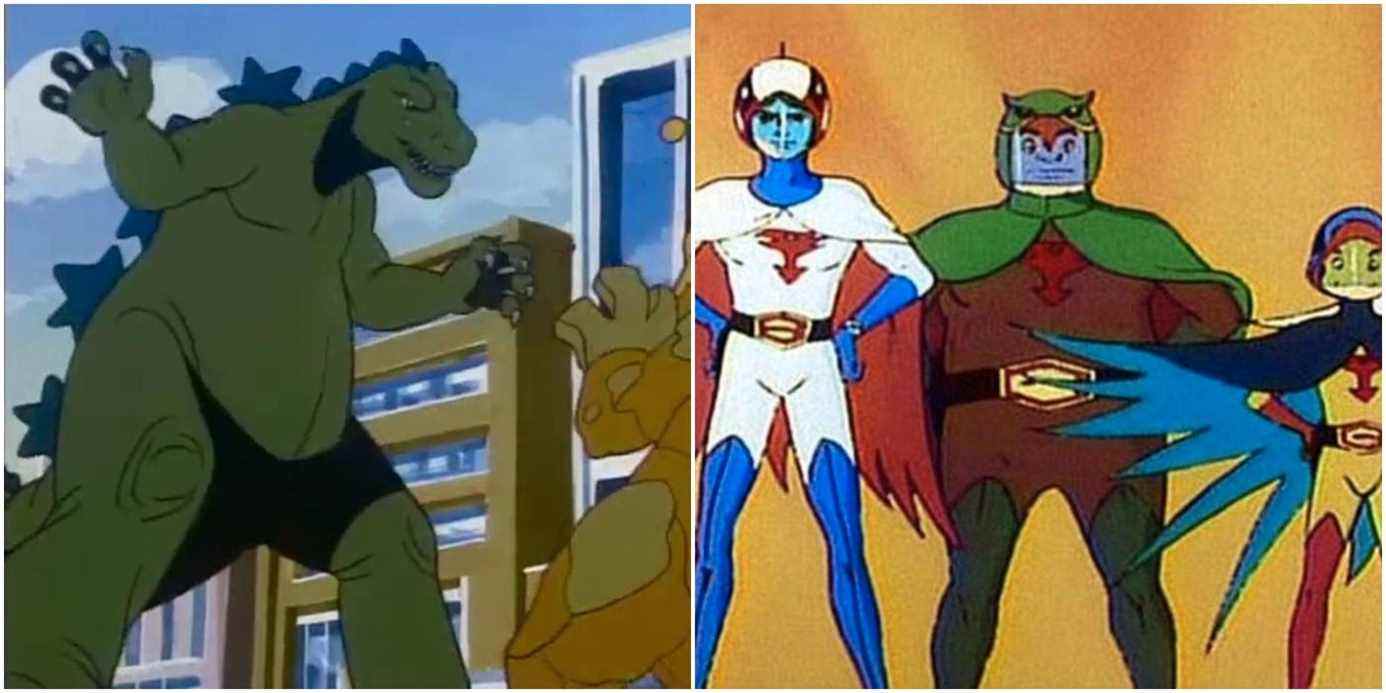 godzilla battle of the planets split image