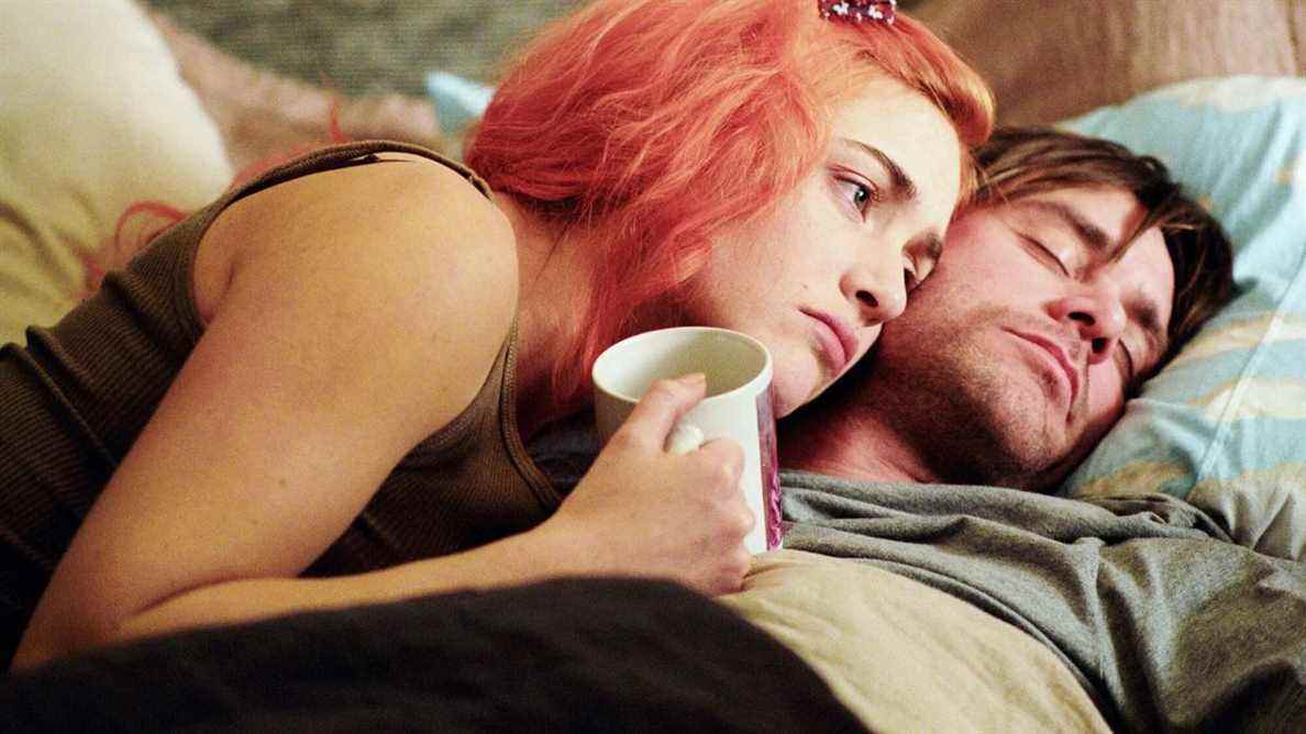 Jim Carrey et Kate Winslet dans Eternal Sunshine of the Spotless Mind.