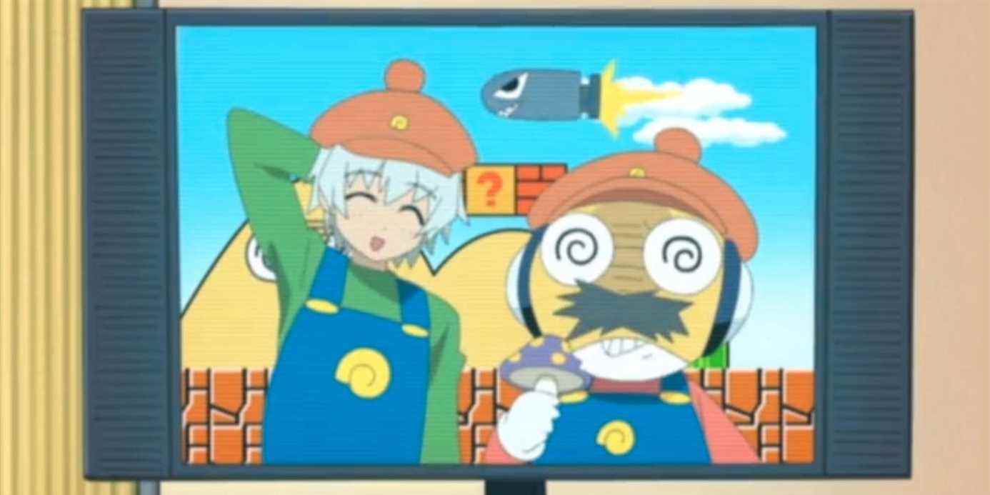 Keroro Gunso Kululu se téléporte dans Super Mario Bros.