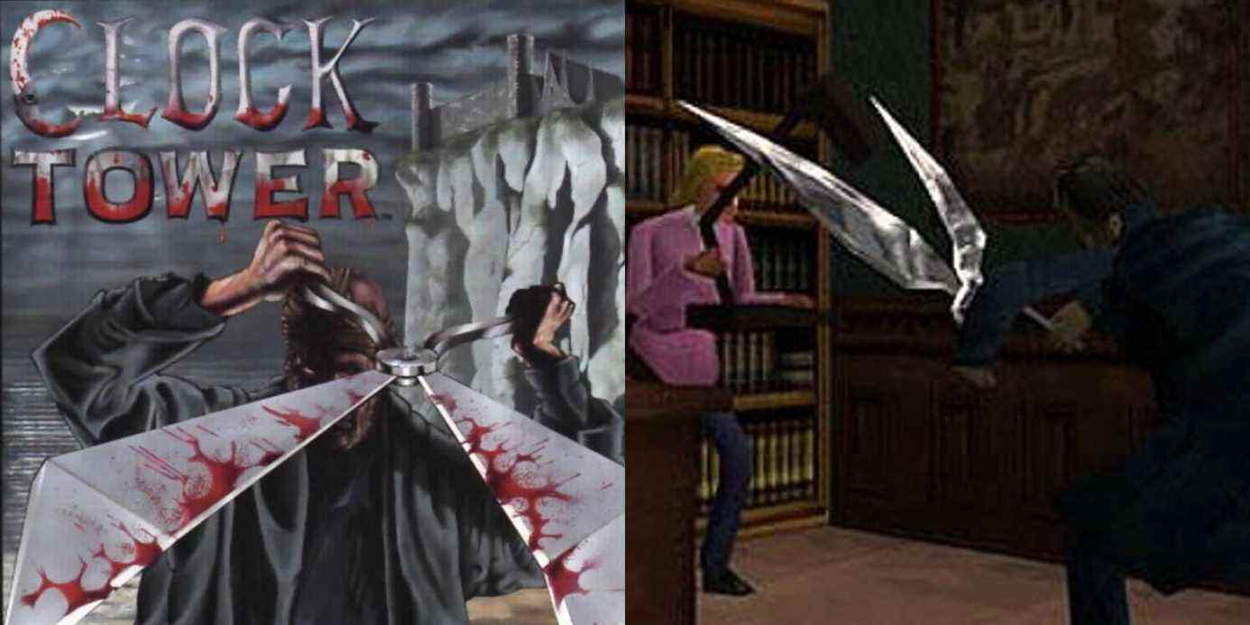 Clock Tower Jeu d'Horreur PS1 avec Scissorman