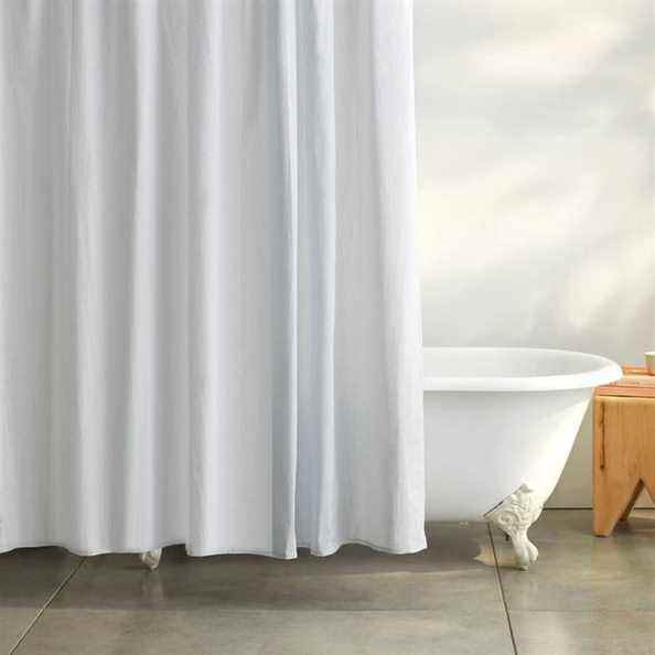 ensemble de rideaux de douche minimalistes brooklinen