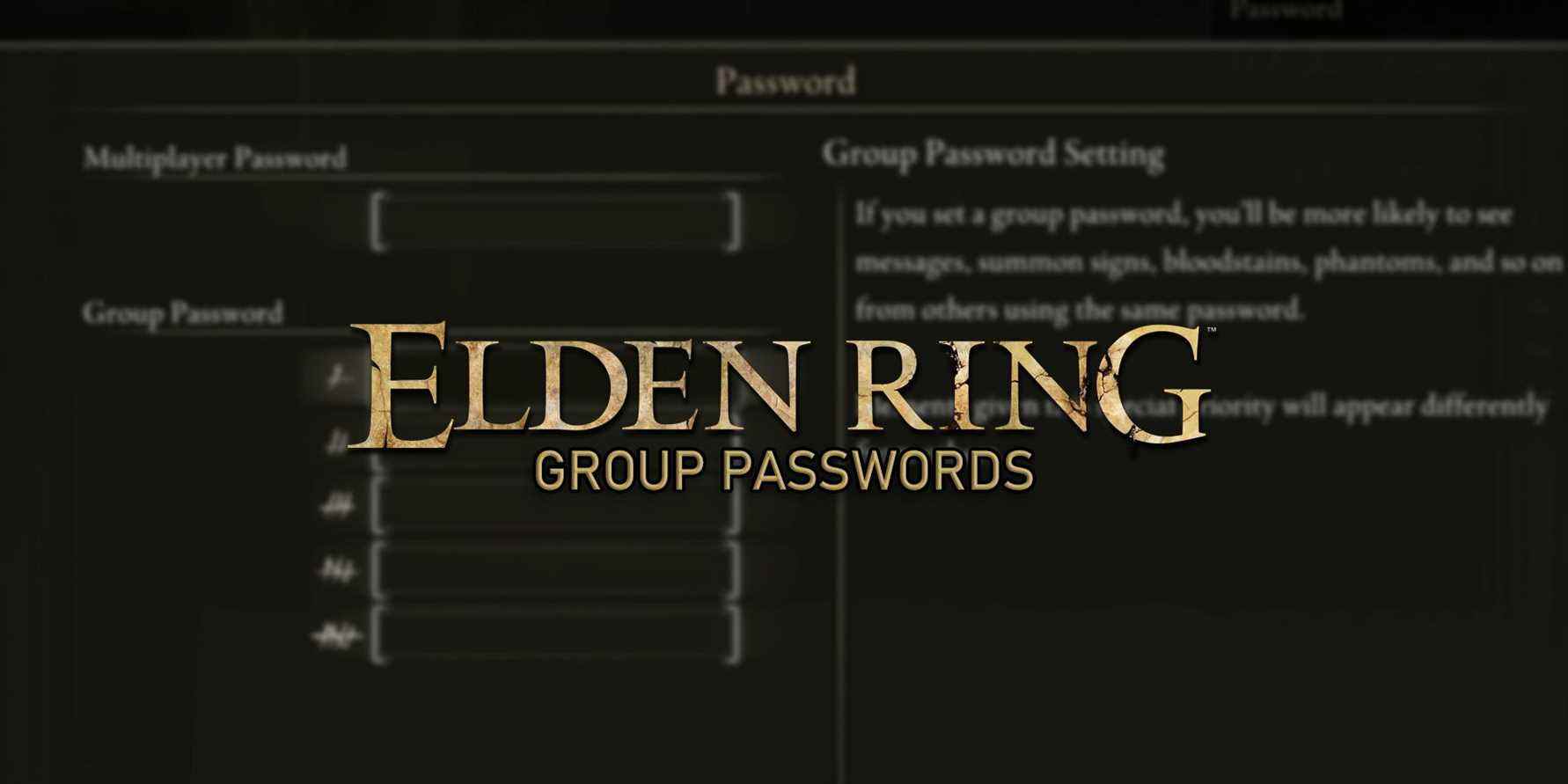 Elden Ring - Multiplayer Group Password Rune Buff Guide Header