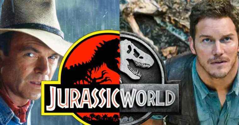 Jurassic Park original side by side with the Jurassic World reboot