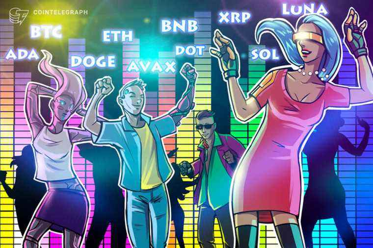 BTC, ETH, BNB, SOL, XRP, ADA, LUNA, AVAX, POINT, DOGE