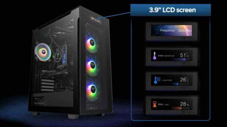 Boîtier PC Thermaltake Reveal avec écran LCD sur le panneau avant