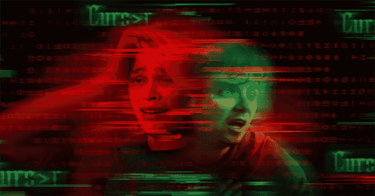 Iola Evans and Asa Butterfield in the computer code matrix of Choose or Die