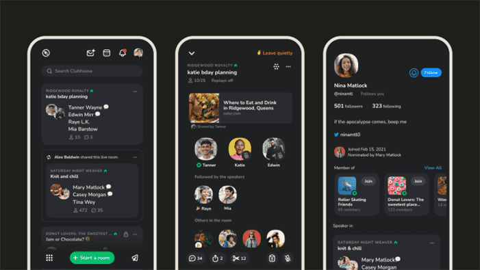 Clubhouse commence à déployer le mode sombre sur iOS et Android