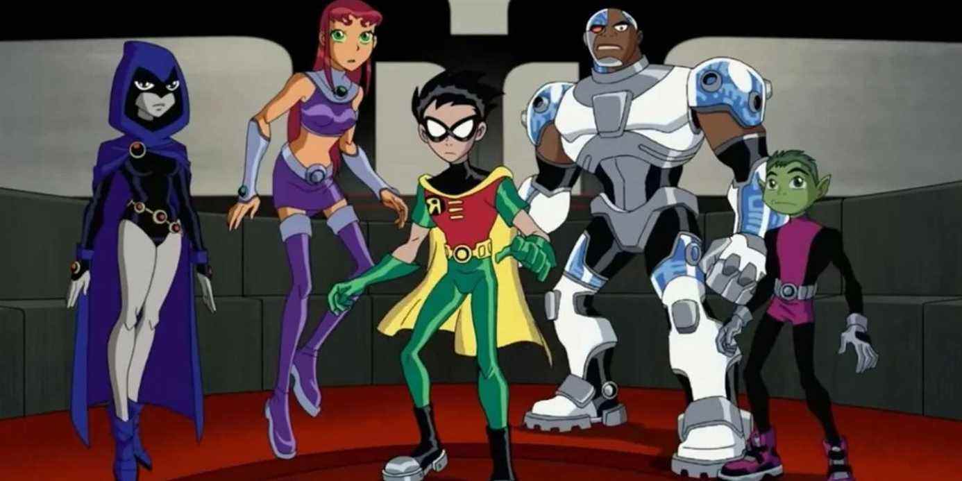 Robin et les Teen Titans dans le dessin animé de 2003