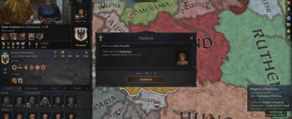 Crusader Kings 3 : Comment déshériter ou tuer son héritier