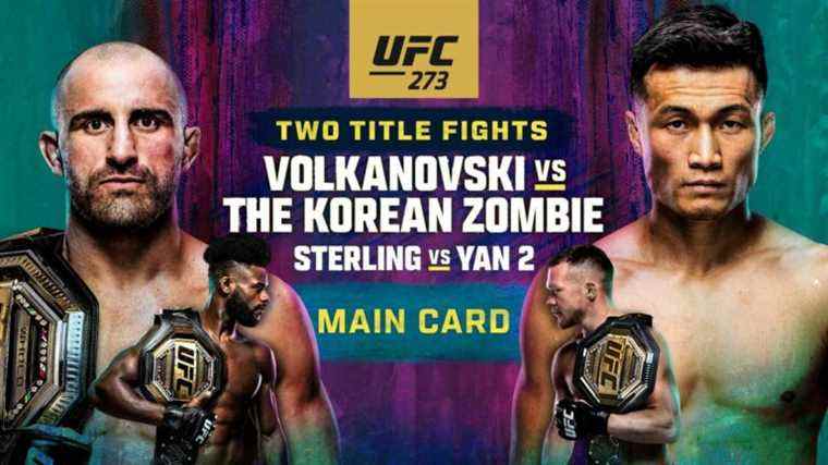 Diffusion en direct de l’UFC 273 PPV: comment regarder Volkanovski contre The Korean Zombie en ligne