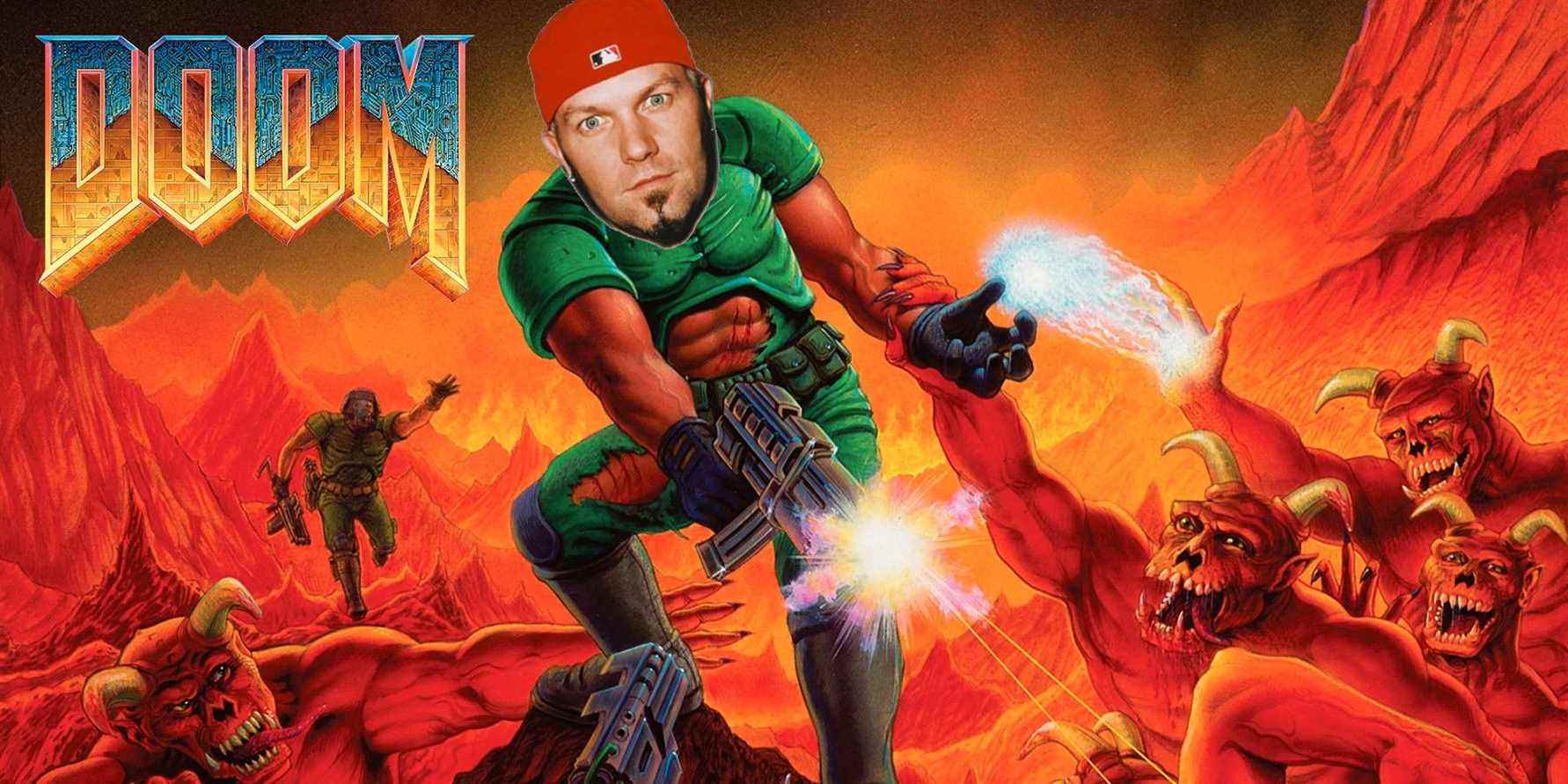 The original Doom 1 cover with Fred Durst's face instead of the Doom Slayer's.