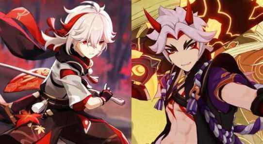 Genshin Impact characters Kazuha and Itto