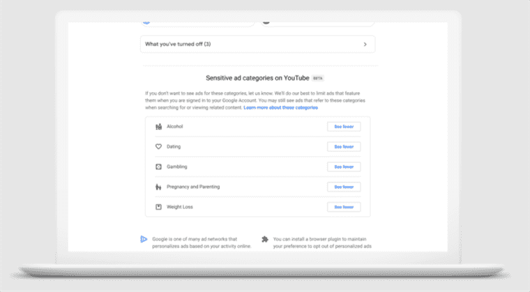 Google permettra aux utilisateurs de limiter les publicités sur la parentalité, la perte de poids et les rencontres