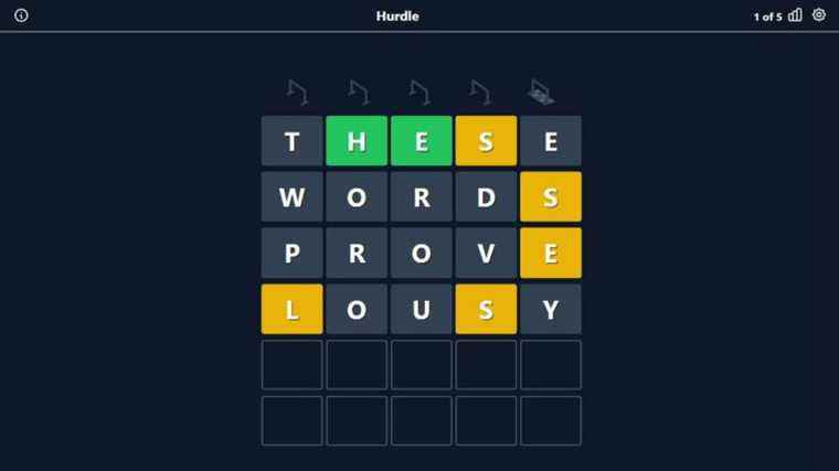 Hurdle donne aux accros de Wordle cinq fois plus de succès
