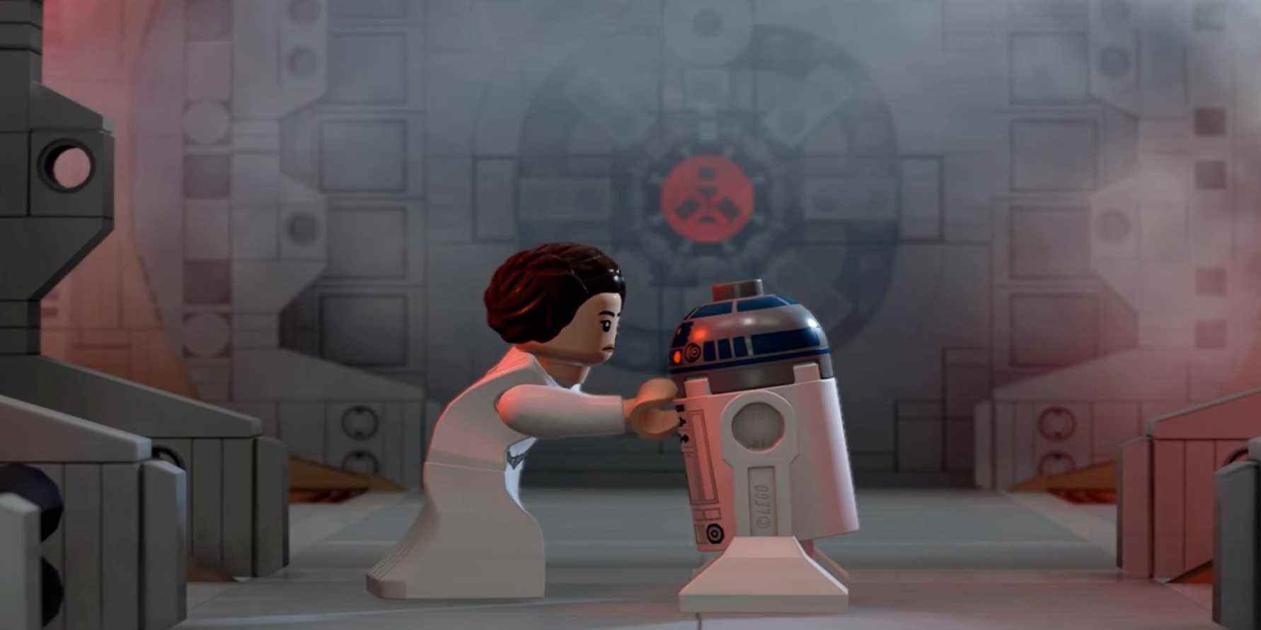 lego star wars skywalker saga leah talking to r2-d2