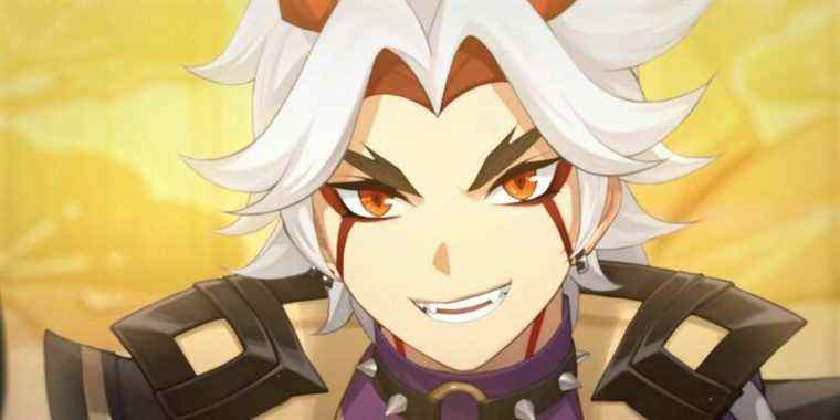 genshin impact arataki itto smirk feature