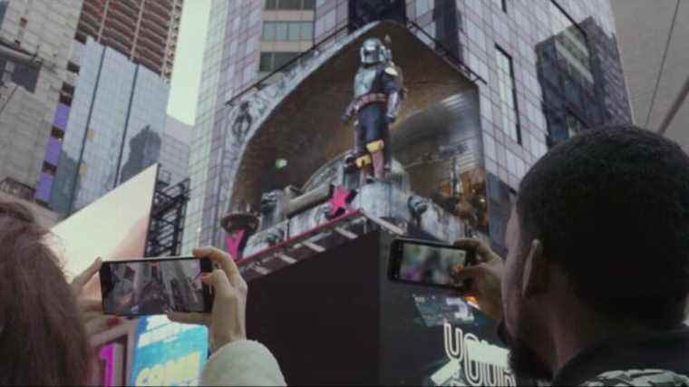 La nouvelle technologie ILM de Boba Fett "Billboard" à Times Square est une illusion d'optique de niveau supérieur
