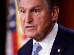 Le sénateur américain Joe Manchin (D-WV) au Capitole des États-Unis à Washington.