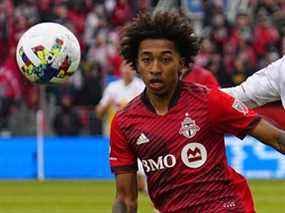 L'attaquant du Toronto FC Jahkeele Marshall-Rutty.