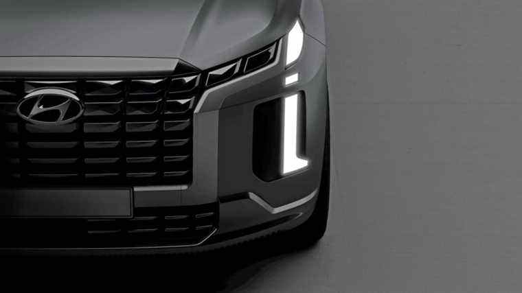 Le VUS Hyundai Palisade 2023 taquine son nouveau visage ciselé