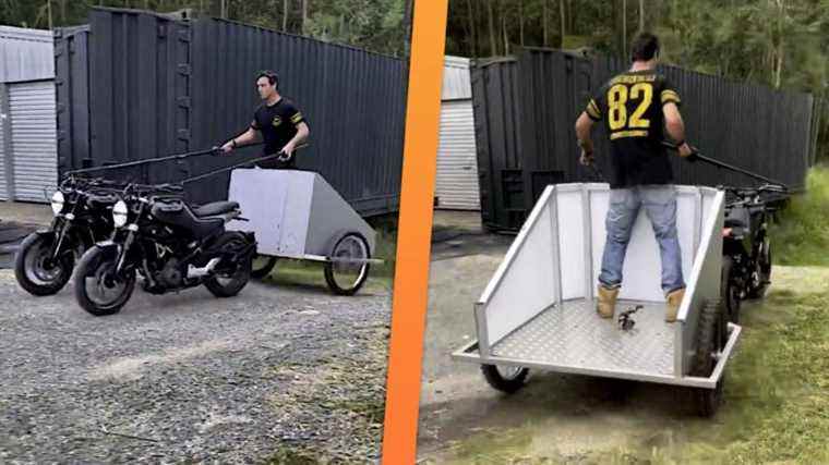 Le chariot de moto de Stunt Rider est un plaisir bon, propre et dangereux