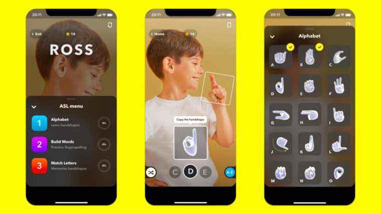 Le dernier objectif de Snapchat vous aide à apprendre l’alphabet de la langue des signes américaine