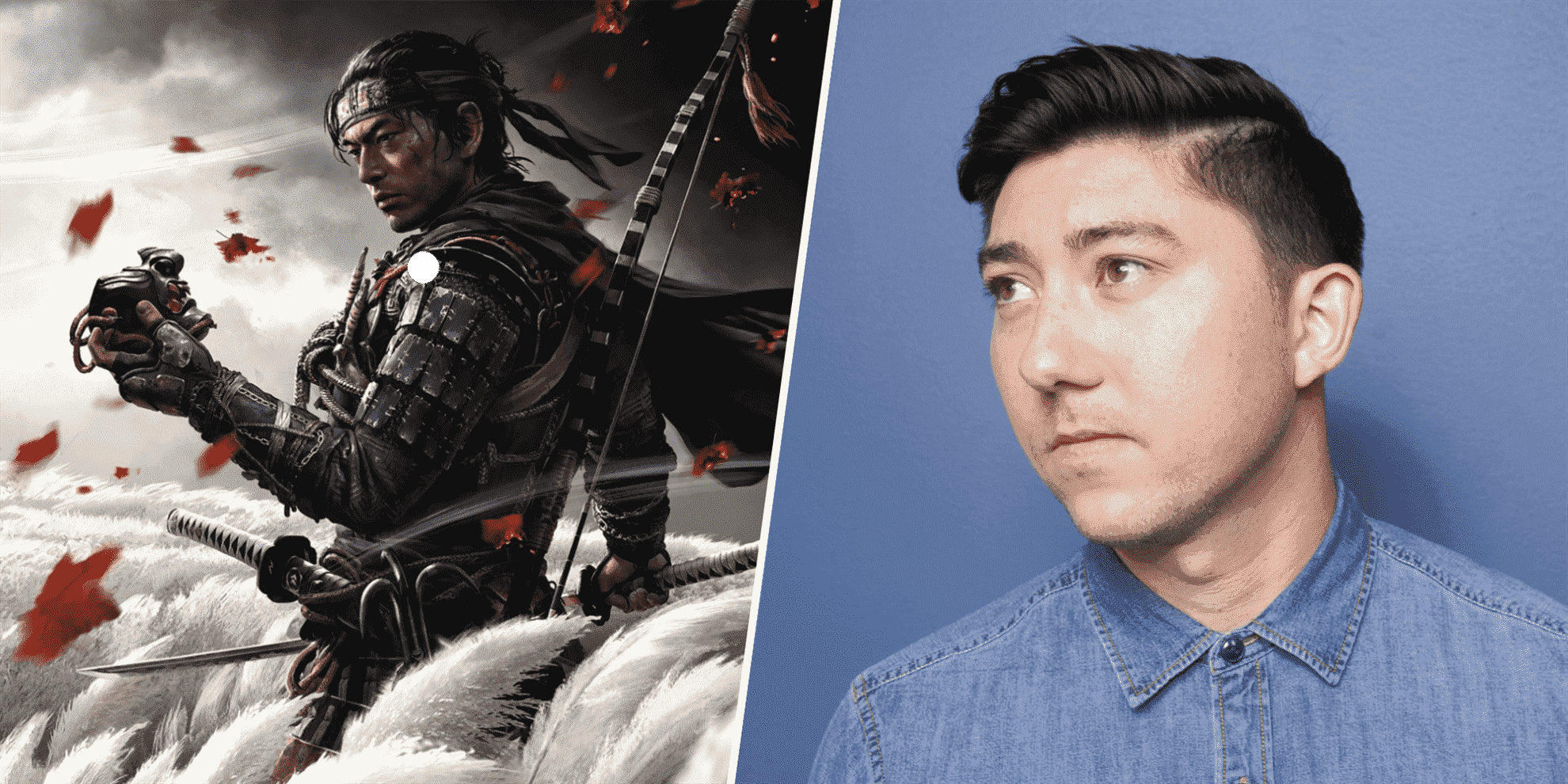 Takashi Doscher and Jin Sakai from Ghost of Tsushima