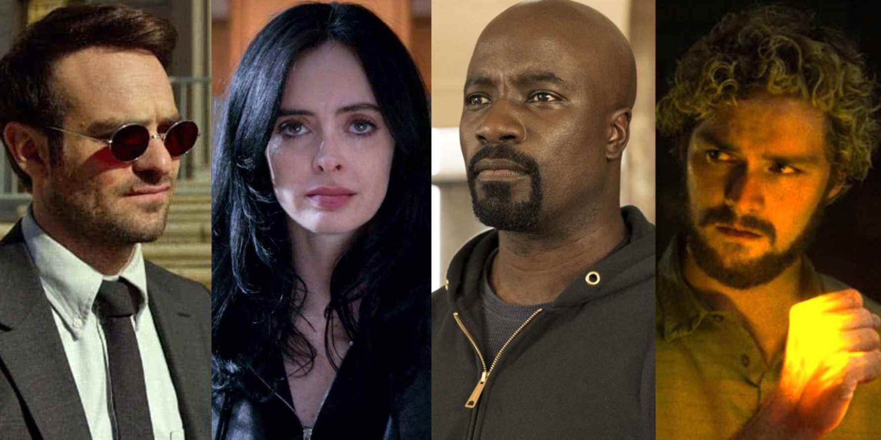 Matt Murdock, Jessica Jones, Luke Cage, and Danny Rand