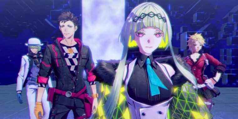 Ringo, Psyzo, Arrow, and Milady standing together in Soul Hackers 2