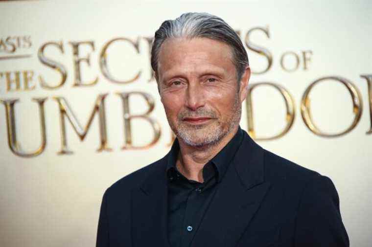 Mads Mikkelsen poses for photographers upon arrival at the World premiere of the film 'Fantastic Beasts: The Secrets of Dumbledore' in London Tuesday, March 29, 2022. (Photo by Joel C Ryan/Invision/AP)