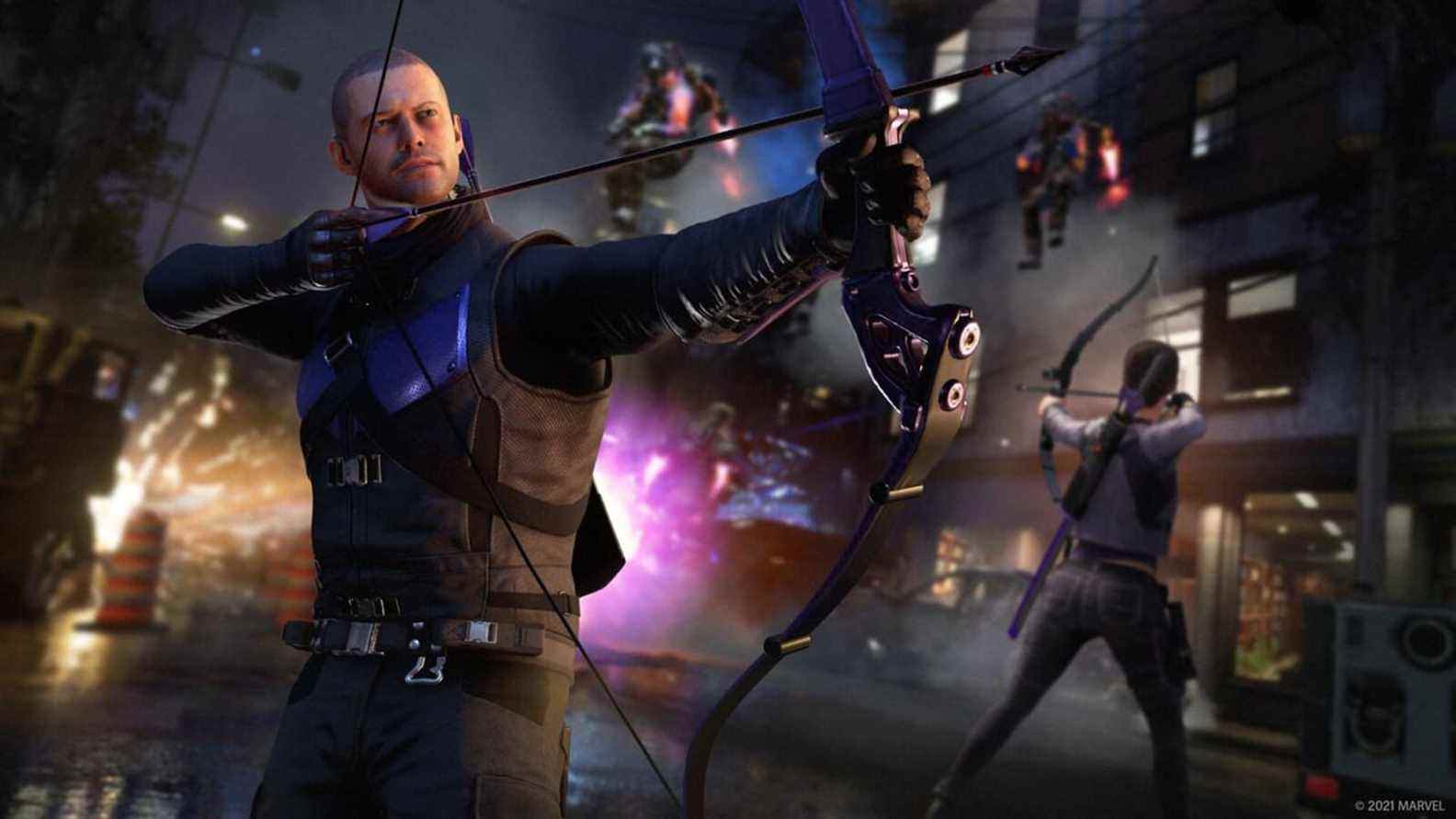 Marvel's Avengers ralentira le nivellement aux côtés du DLC Hawkeye le 18 mars

